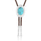 Bolo tie with turquoise stone and silver accents 