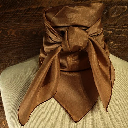 Brown Silk Scarf Wild Rag