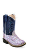 Old West Girls Purple Glitter Boot VB1030
