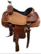 brown leather rope saddle padded seat 