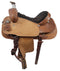 Rope saddle padded seat rough out leather