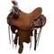 Will James saddle with rough out seat, pencil roll cantle