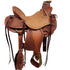 wade leather saddle oval basket tooling ranch real wool