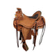 512 wade ranch saddle inlaid seat acorn tooling with border