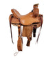 Brown leather saddle 