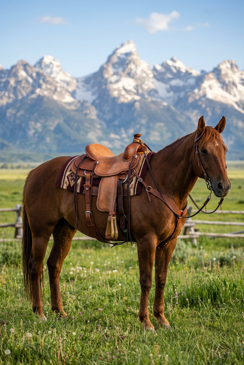 Rope leather saddle ranch real wool