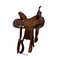 barrel saddle dark oil leather floral