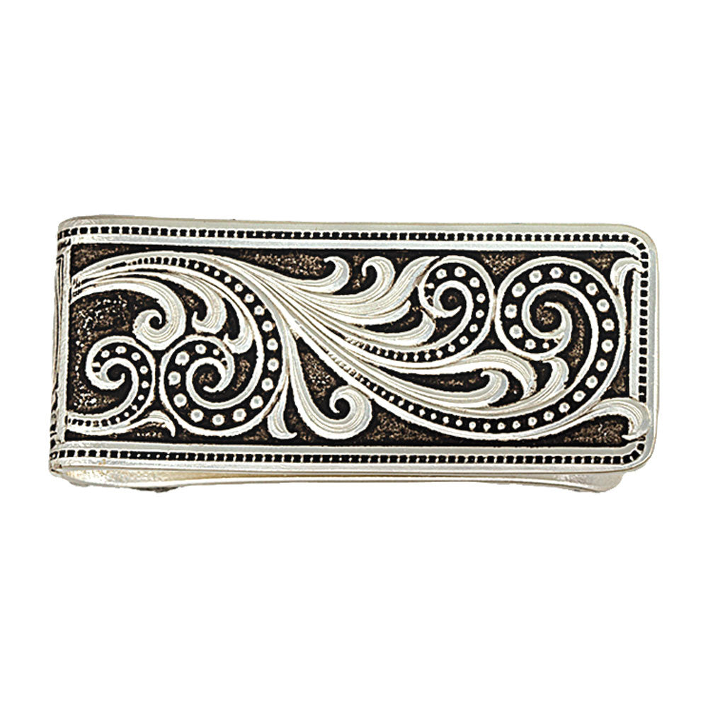 Decorative money clip with intricate patterns 