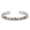 Silver bracelet with colorful gemstones 
