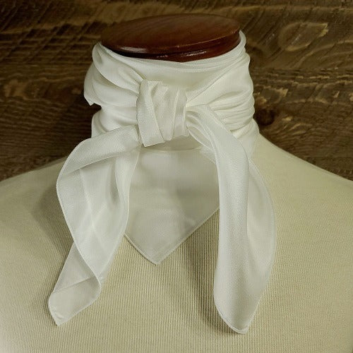 White Habotai Silk light weight Wild Rag 36 x 36