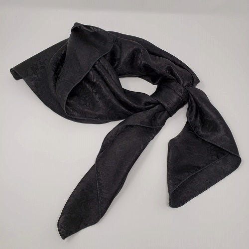 Wild Rag Jacquard Black Silk 44x44