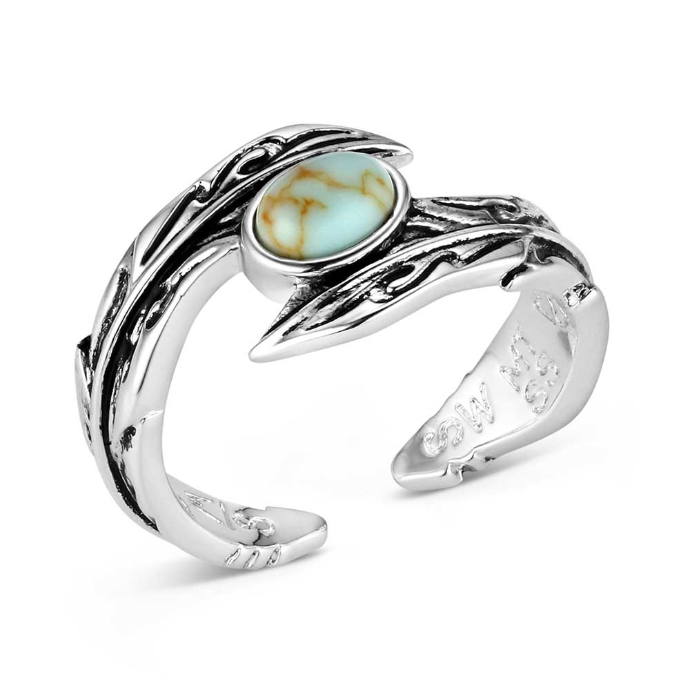 Silver ring with a turquoise stone 