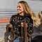 Women's Western-inspired black sweater