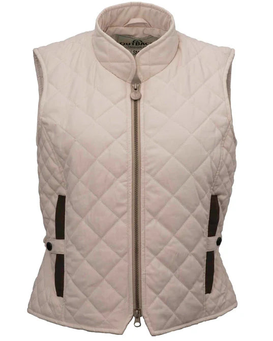 Wmns Quilted Riding Cream Vest