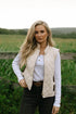 Womens lightweight cream western style riding vest with pockets 