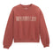 Women's rose pullover sweatshirt with Wrangler logo