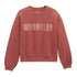 Women's rose pullover sweatshirt with Wrangler logo
