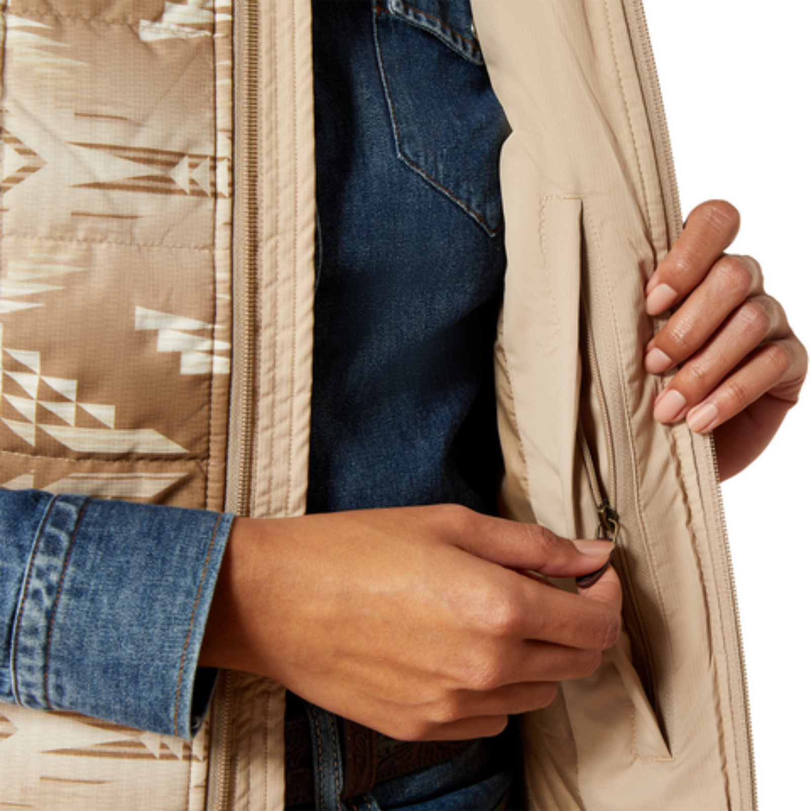 Wmns Savannah Tan/Dune Print Vest