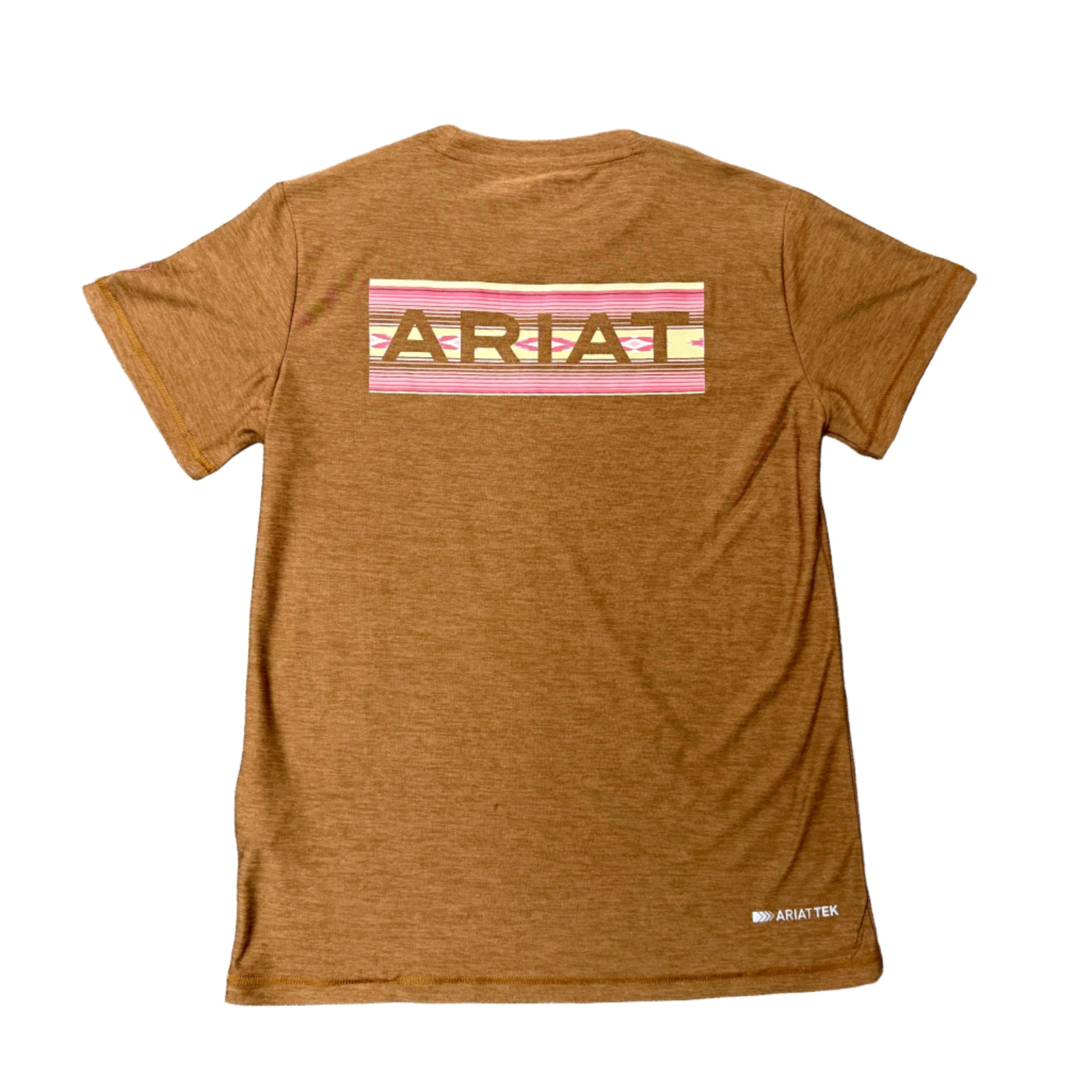 Brown Ariat t-shirt with a logo 