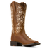 Wms Round Up Holly Wide Square Toe Western Boot