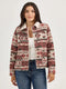 Woman wearing a patterned jacket 