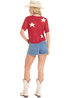 Women's Star Short Sleeve Sweater Top