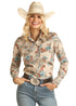 patterned long-sleeve western shirt with pearl snaps