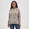 Women's relaxed brown aztec printed hoodie