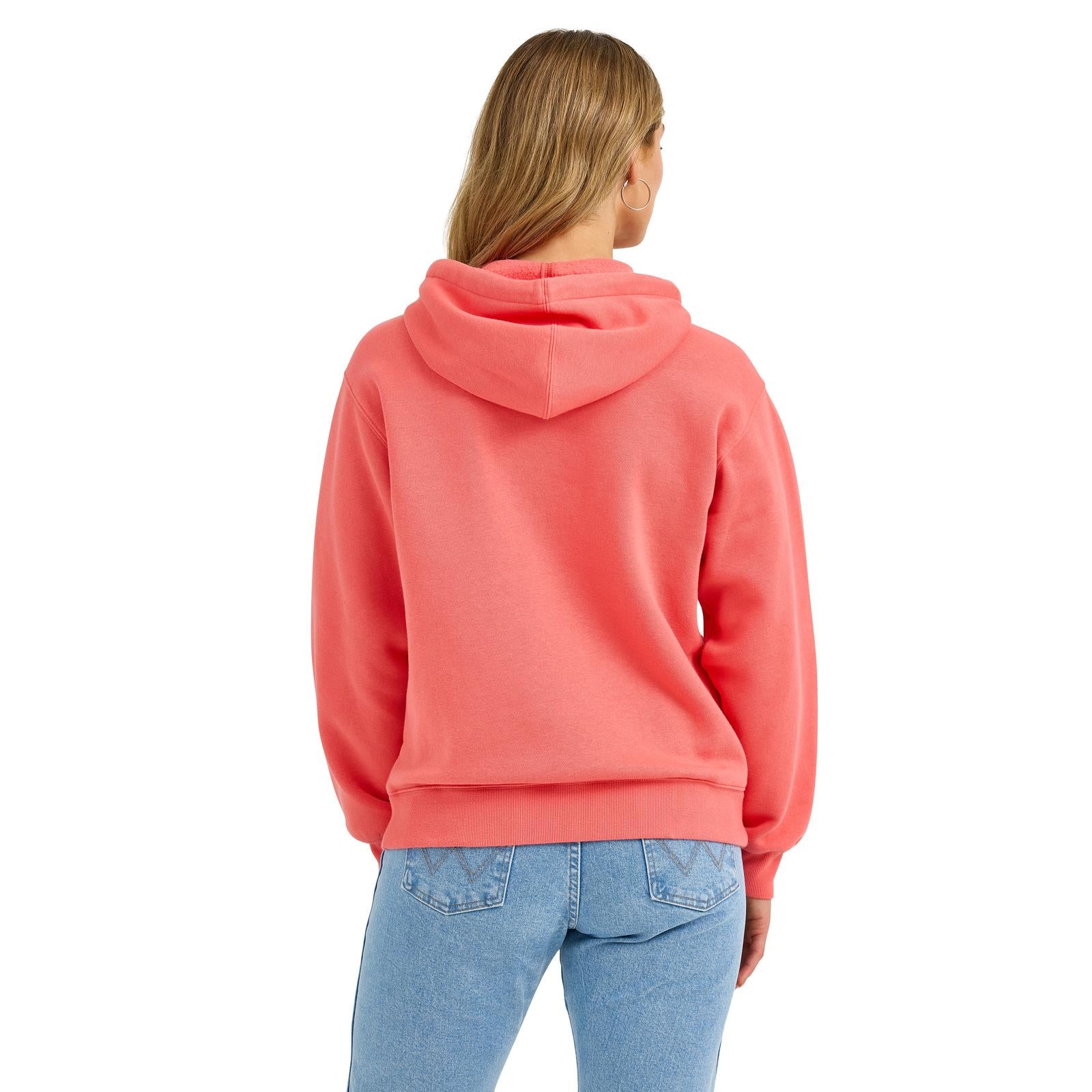 Wrangler Retro Punchy Sweatshirt Coral Hoodie