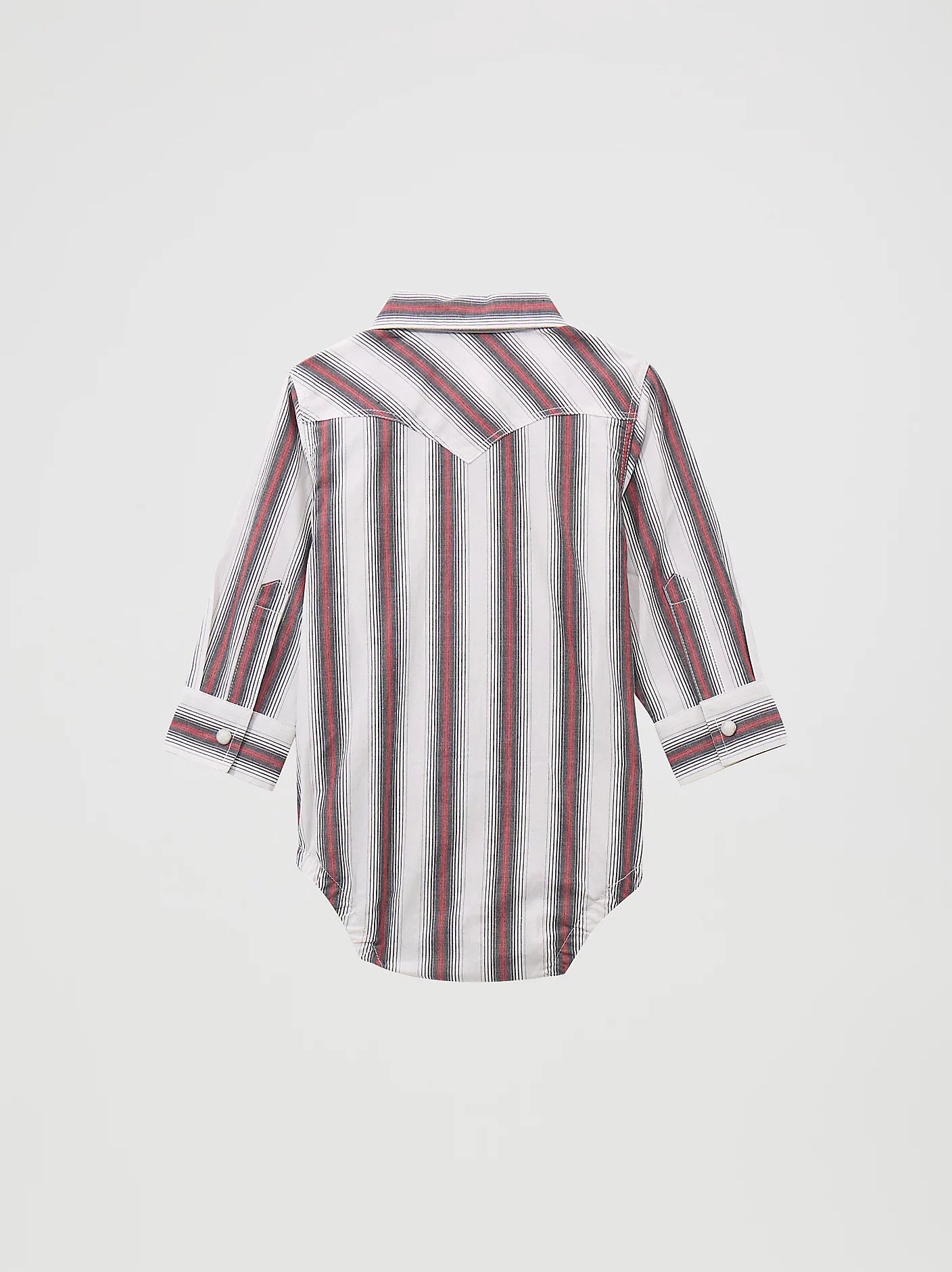 Striped shirt with red and gray 