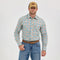 Wrangler Retro LS Shirt Modern Fit Turq Brown Plaid 112368058