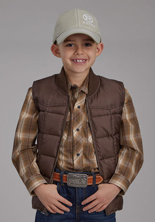 Youth brown vest