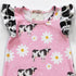Pink Cow Daisy Baby Romper
