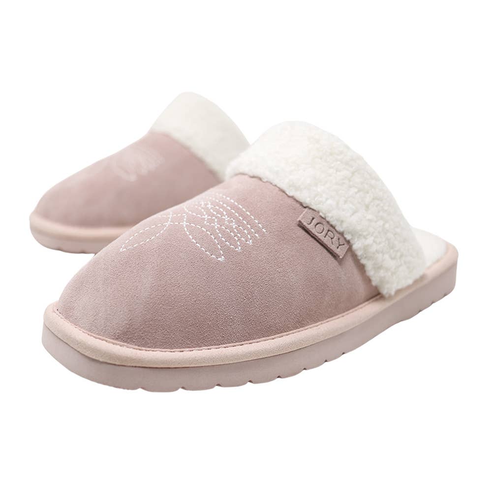 Western Cowgirl Dolly Square Toe Slippers | Blossom (pink)