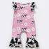 Pink Cow Daisy Baby Romper