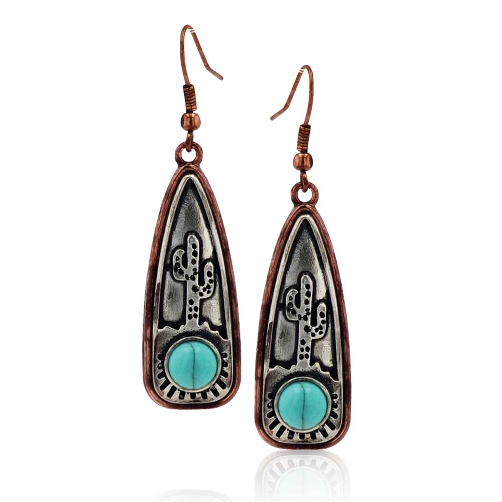 Southwest Skyline Turquoise Attitude Earrings AER5561