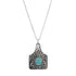 Floral Cowtag Attitude Necklace ANC5929