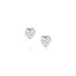 Tiny Heart Crystal Post Earrings