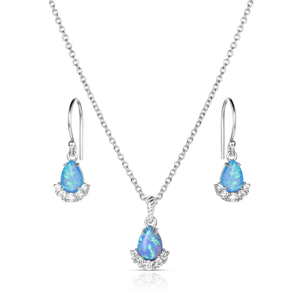 Blue Opal Flare Jewelry Set JS301