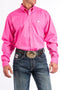 Cinch Mens Solid Pink Shirt