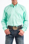 Cinch Mens Solid Green Shirt