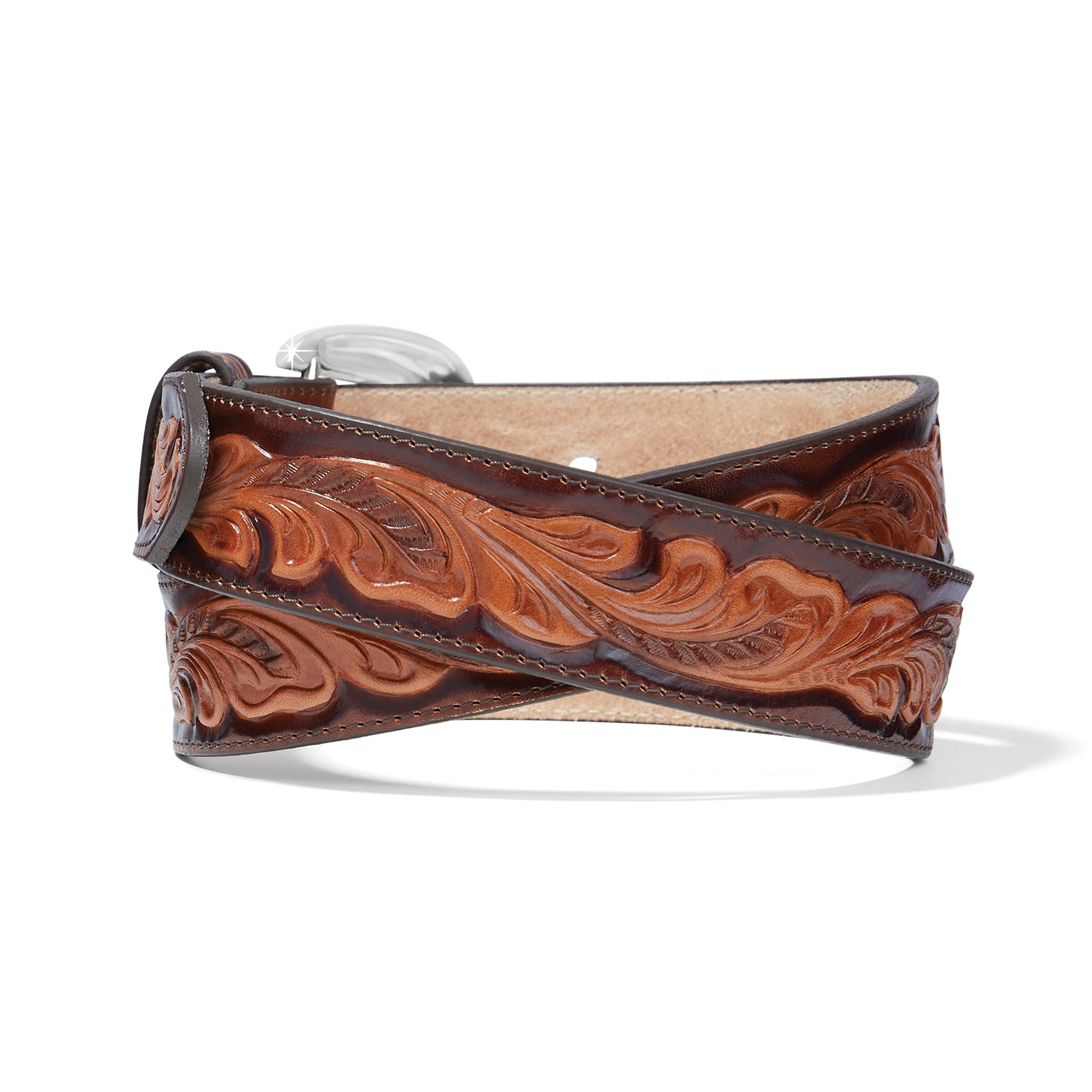 Mns Brn Chiara Tooled Belt C42865