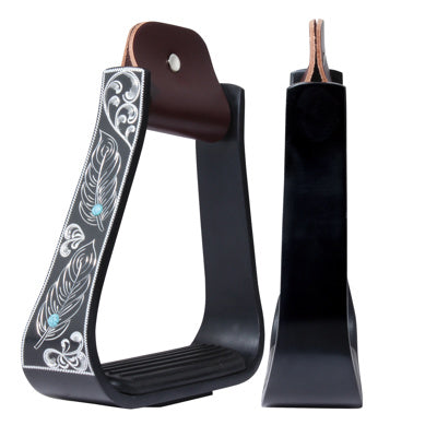 Stirrup Turquoise Feather
