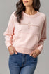 Gracie Pink Cropped Crewneck Sweatshirt