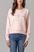 Gracie Pink Cropped Crewneck Sweatshirt