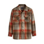Pendleton Board Shirt Tan/Red Plaid